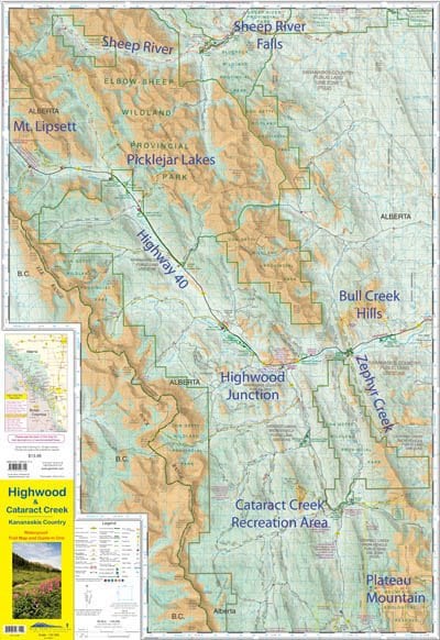 Gemtrek map Highwood & Cataract Creek