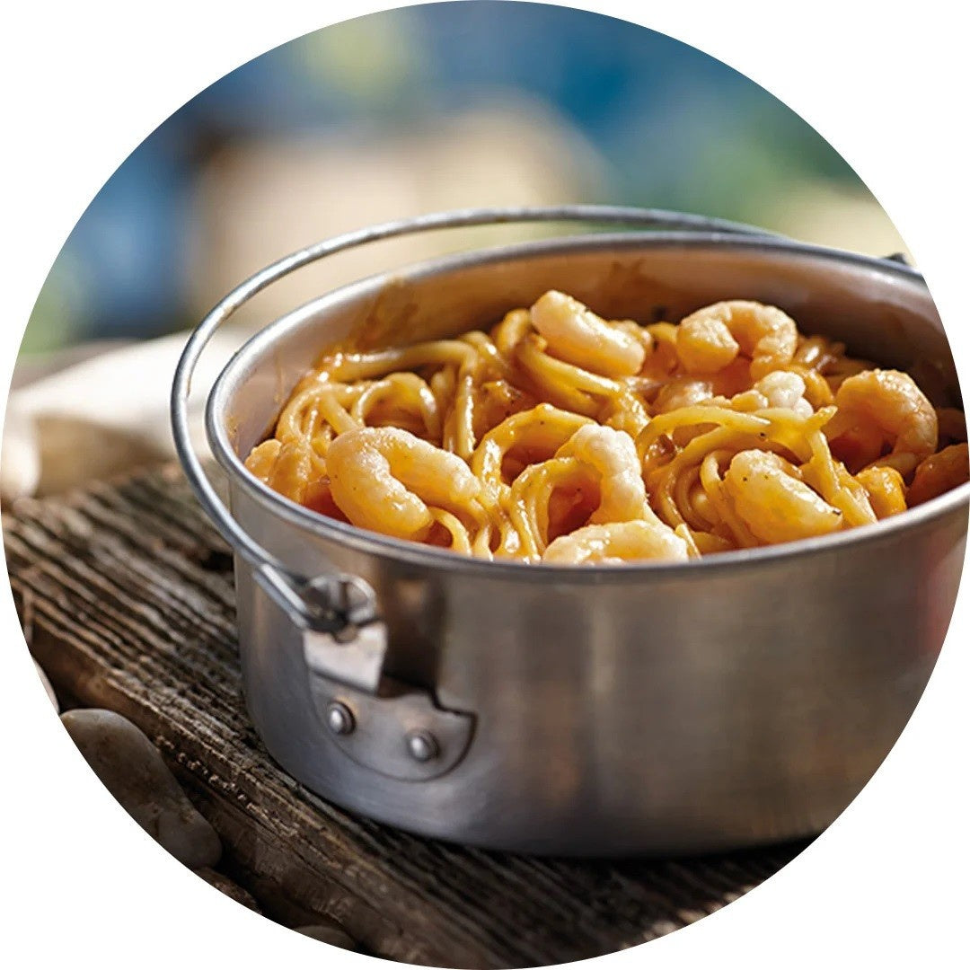 Happy Yak Linguini Rosa with Shrimp