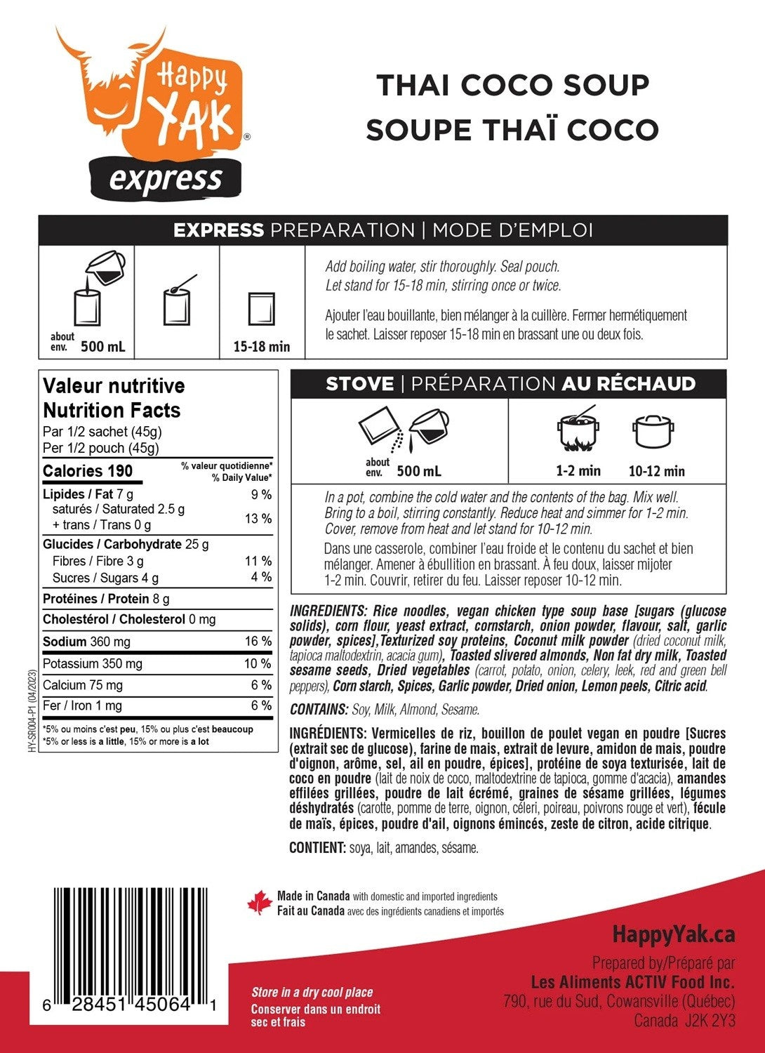 Happy Yak Thai Coco Soup