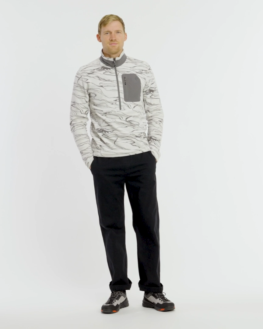 Charger la vidéo : Manteau en polar Black Diamond Rift à demi-glissière pour homme