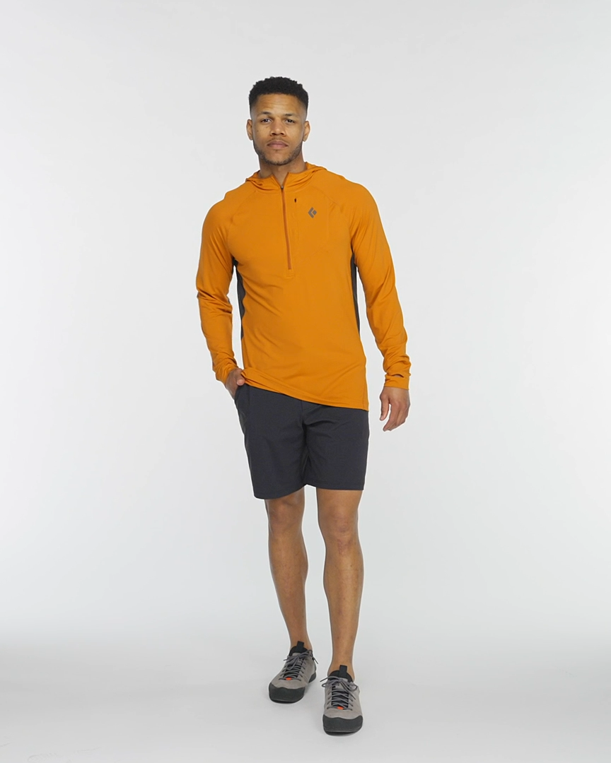 Load video: Black Diamond Alpenglow Pro Hoody Sun Shirt