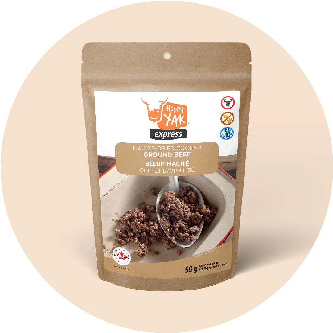 Bœuf haché cuit lyophilisé Happy Yak (50 g)