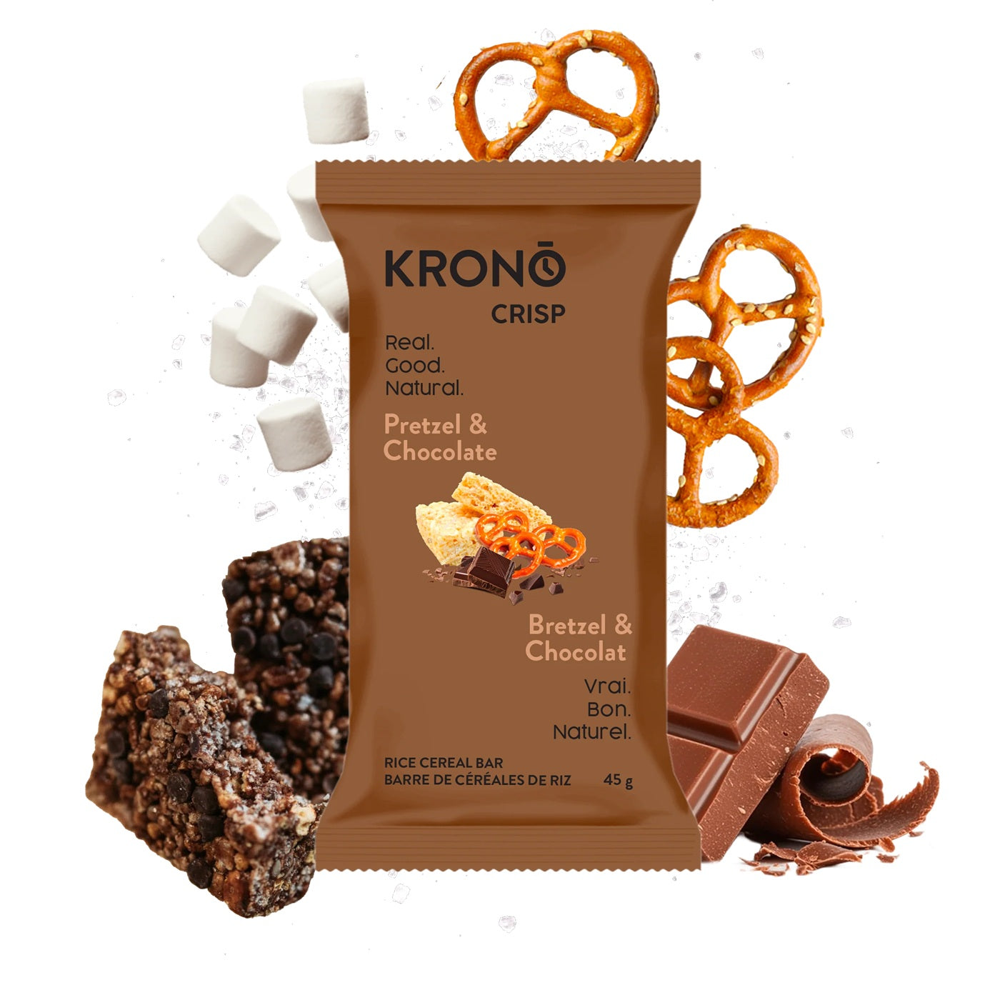 Crisp énergétique Krono bretzel + chocolat  