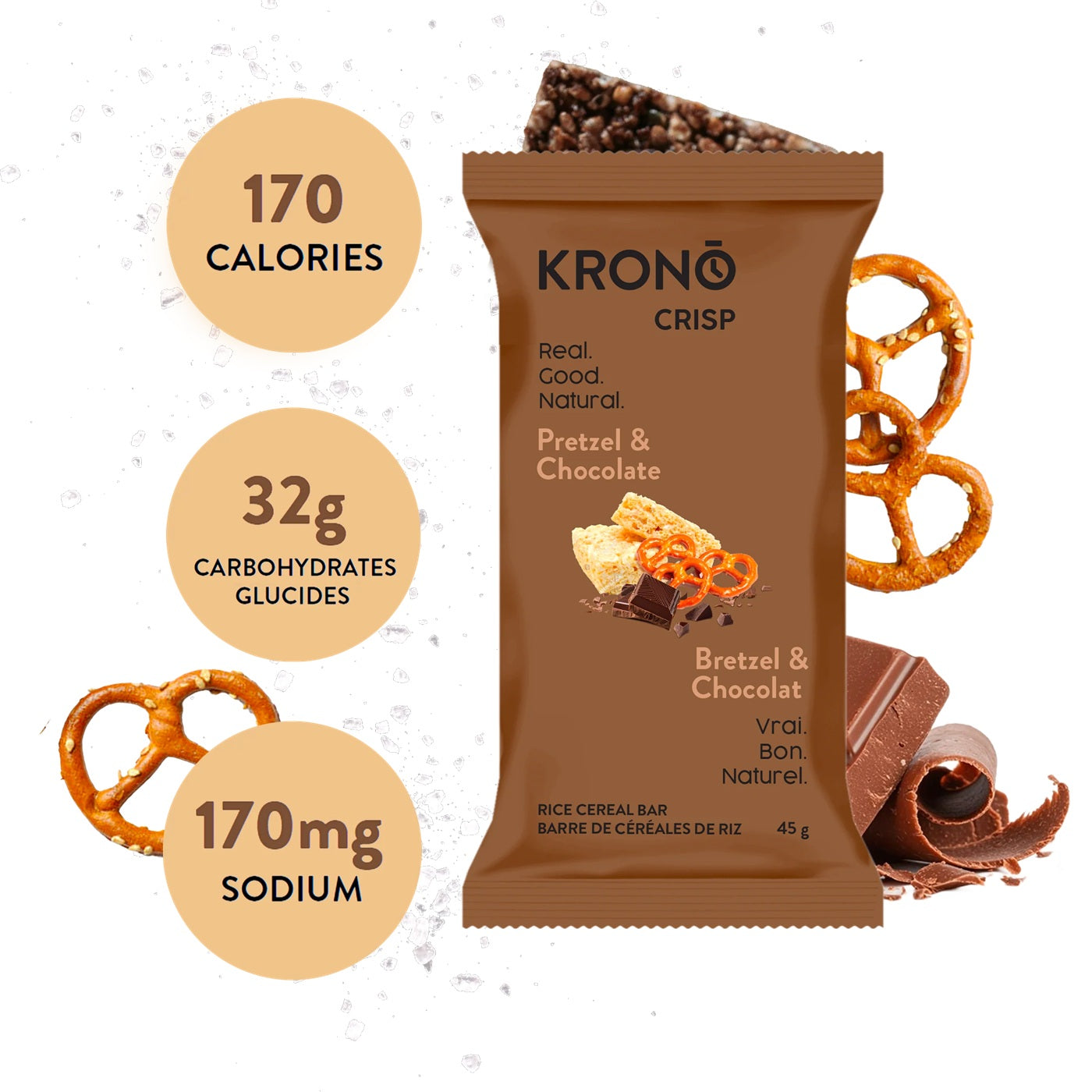 Krono Crispy Rice Squares Choco Pretzel