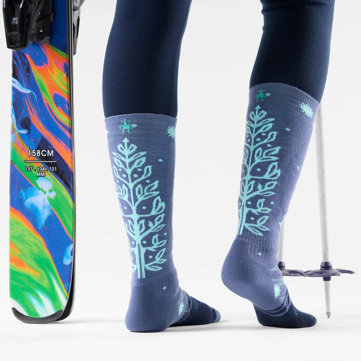 Chaussettes Smartwool Ski Full Cushion Ice Blossom OTC Femme
