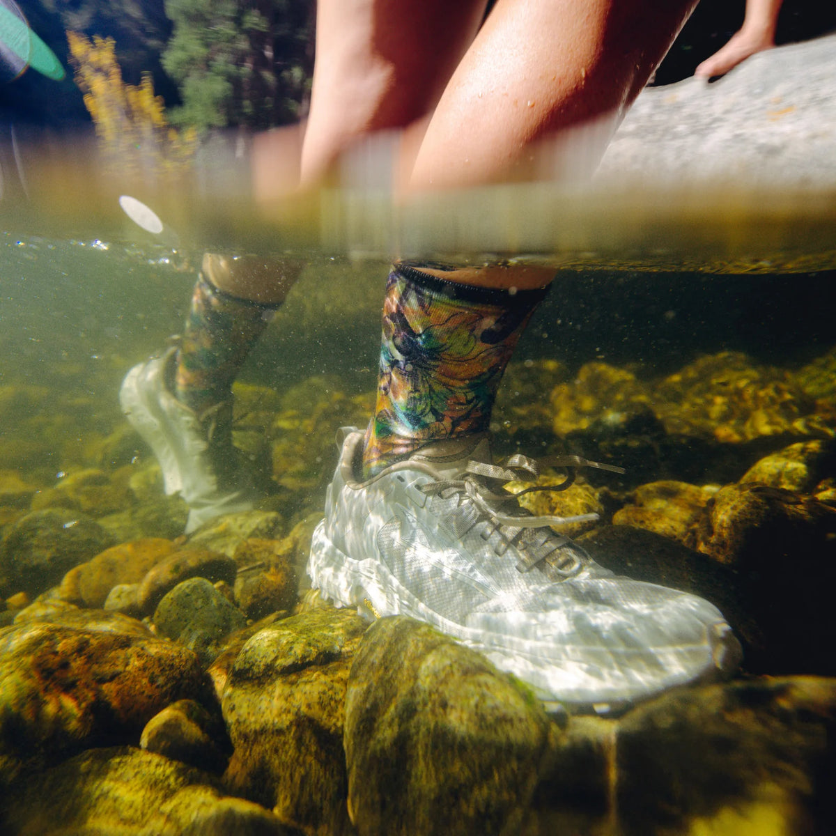 Chaussettes Smartwool Trail Run Floral Party Crew Femme