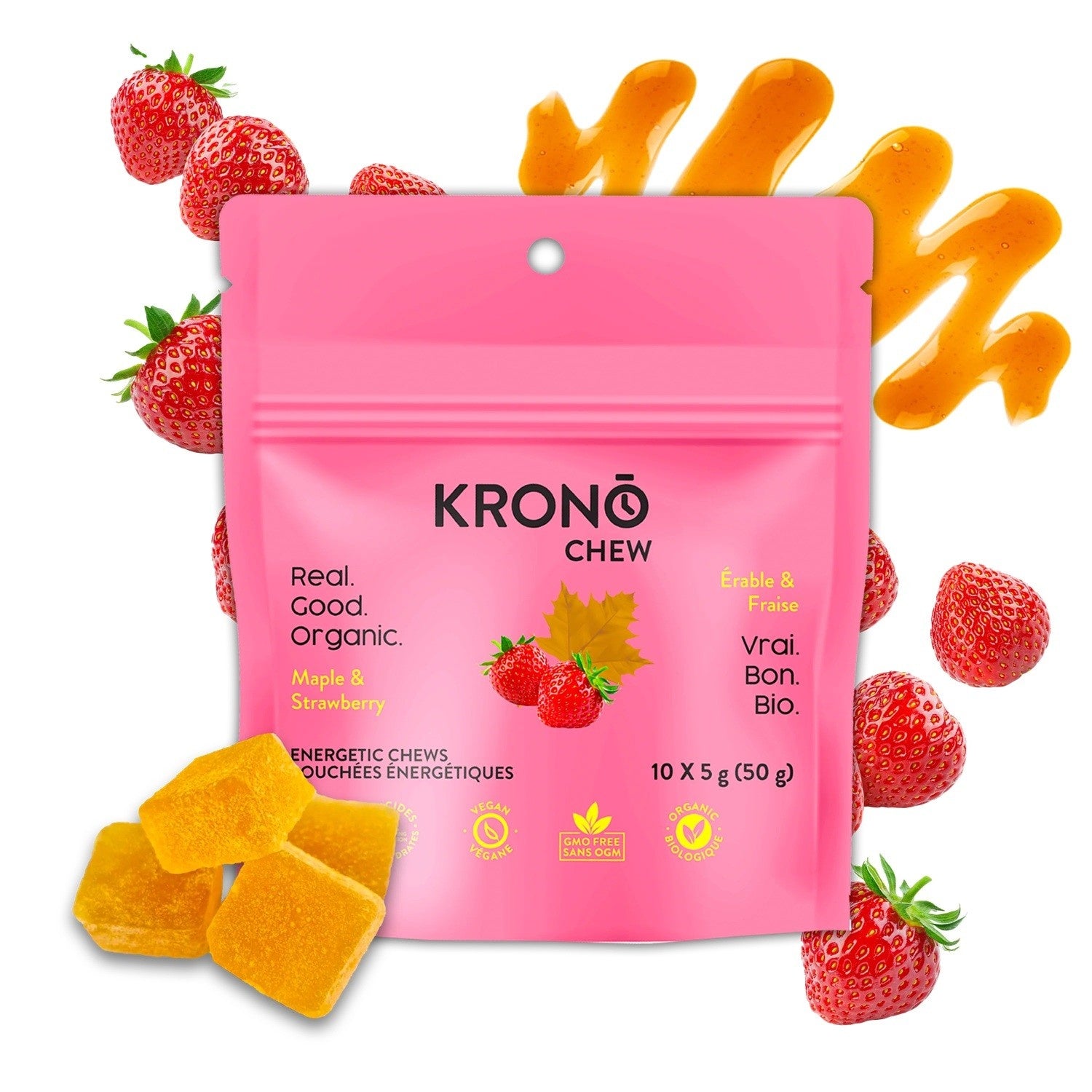 Krono Energetic Chews Maple + Strawberry