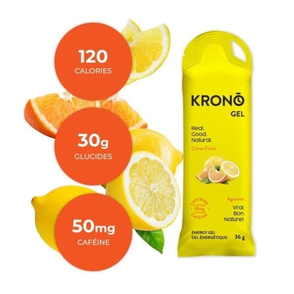 Krono Citrus Fruits Energy Gels + 50 mg of caffeine