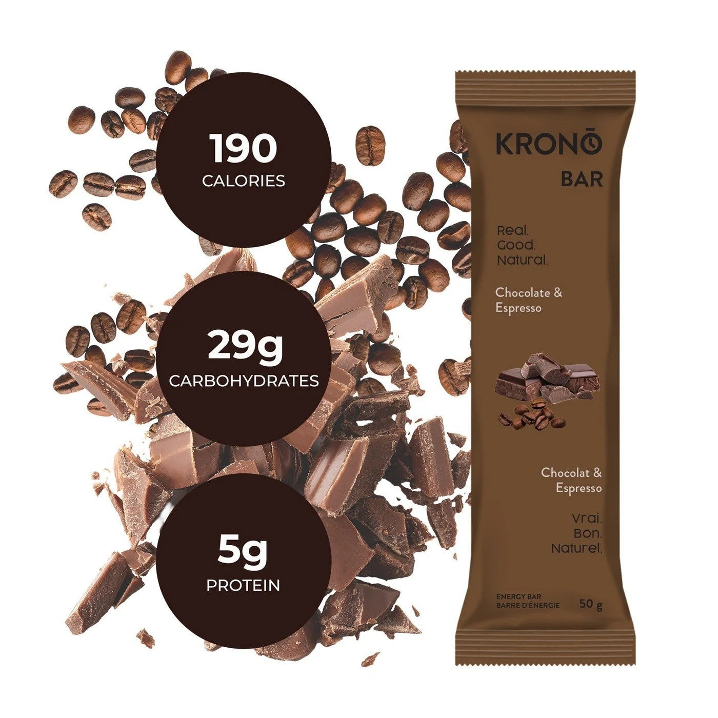 Krono Energy Bar - Chocolate + Espresso