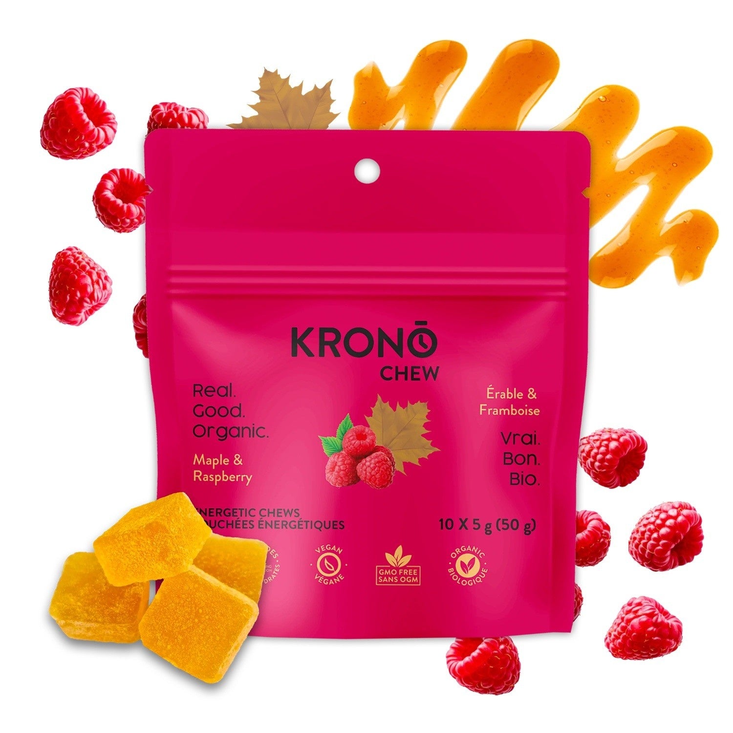 Krono Energetic Chews Maple + Raspberry