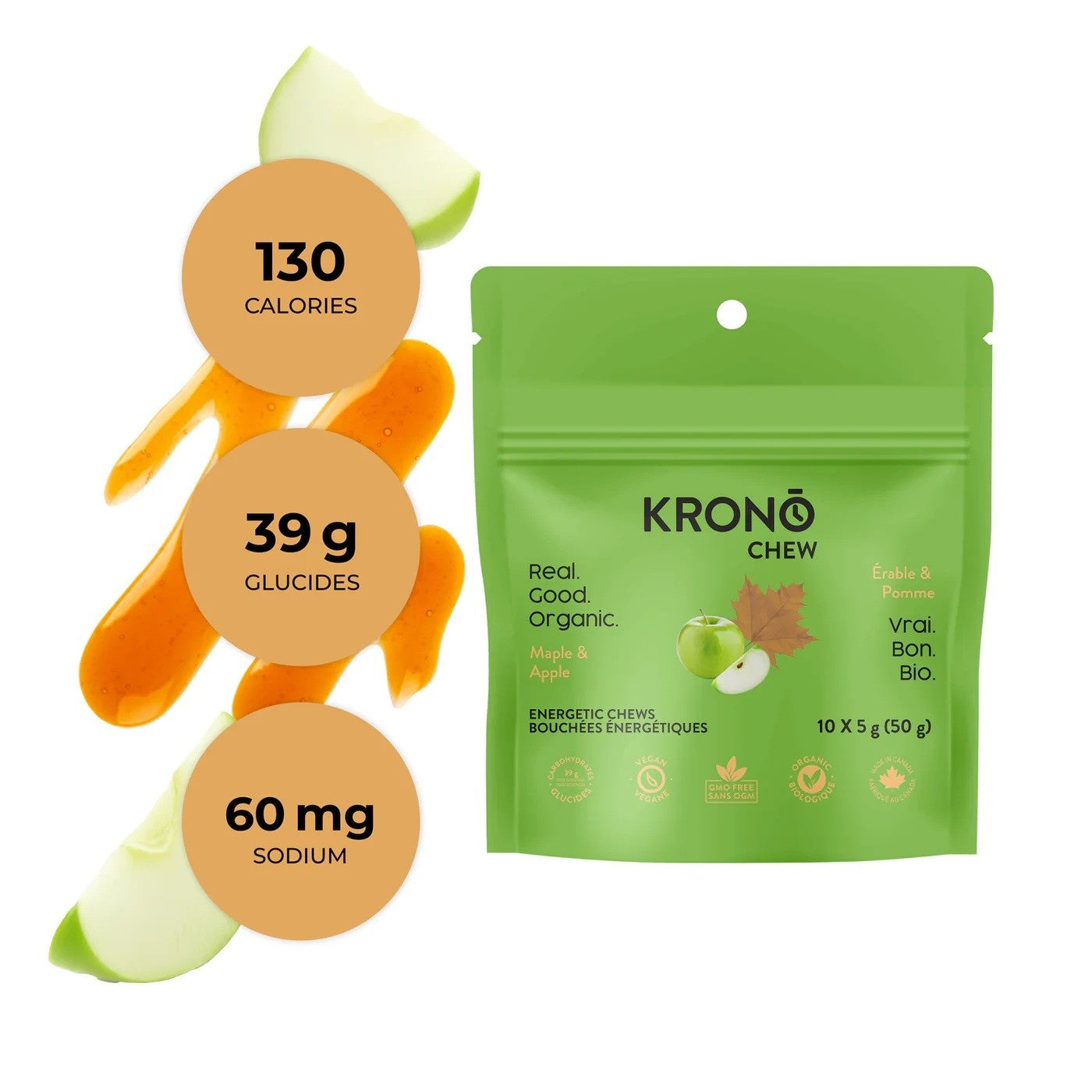 Krono Energetic Chews Maple + Apple