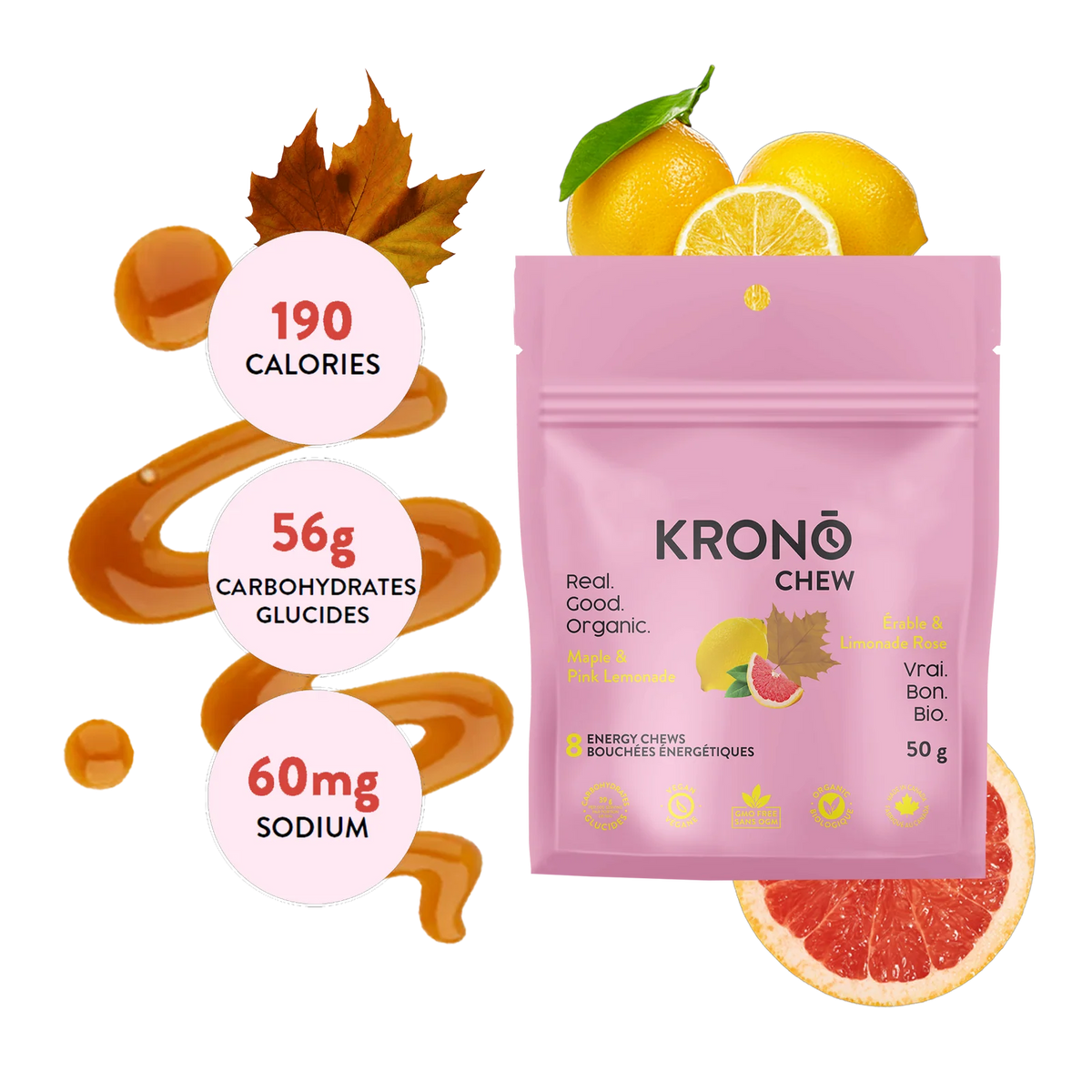 Bouchées énergétiques Krono Érable + Limonade rose