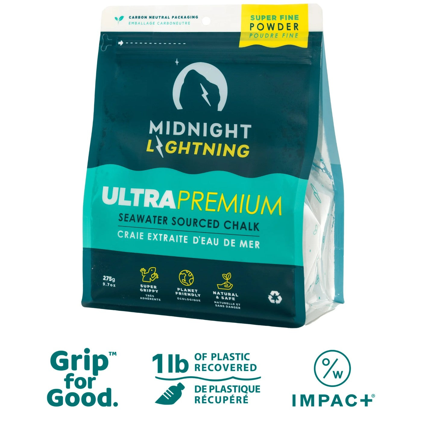 Magnésie en poudre à l'eau de mer Midnight Lightning Ultra Premium
