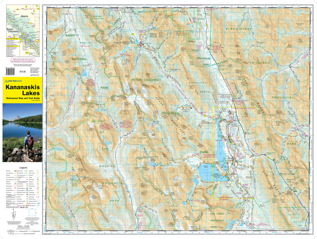 Gemtrek map Kananaskis Lakes
