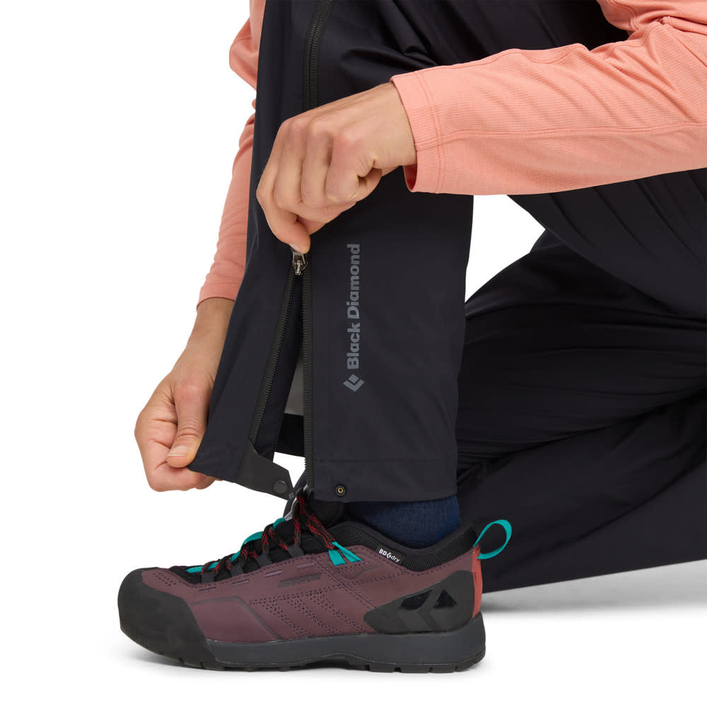 Black Diamond Fineline Stretch Full Zip Rain Pants - Women