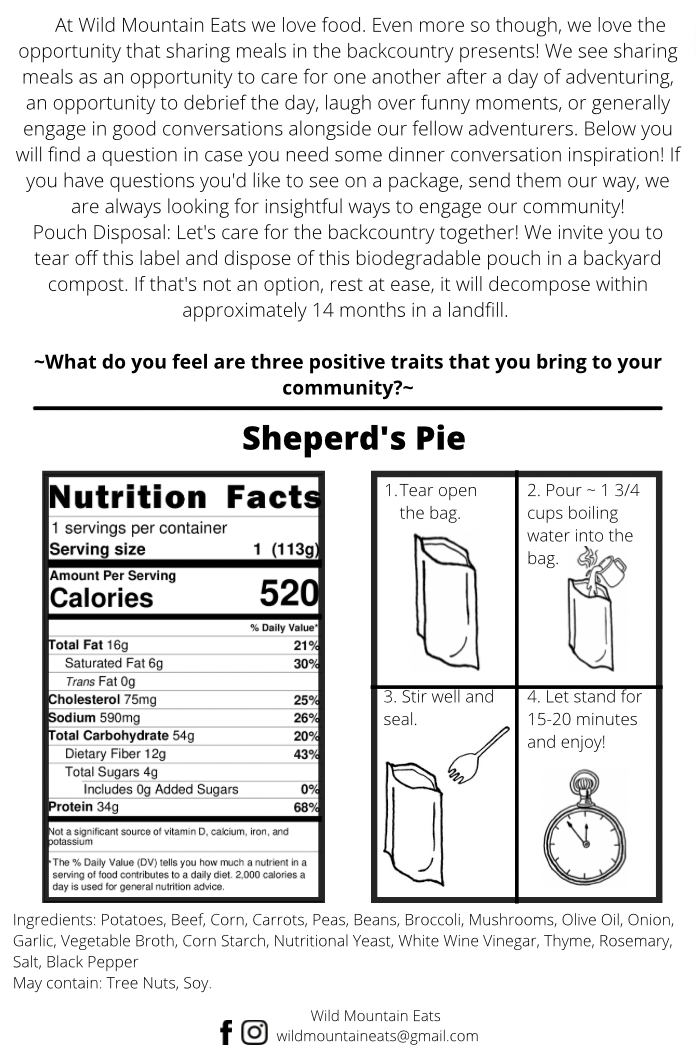 Wild Mountain Eats Shepherd's Pie
