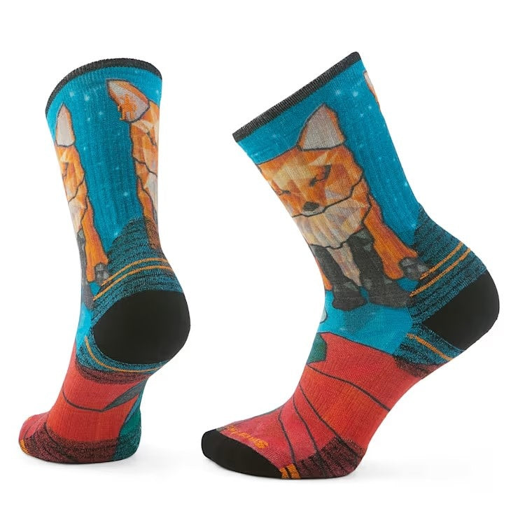 Smartwool Hike Geo Fox Print Crew Socks - Women